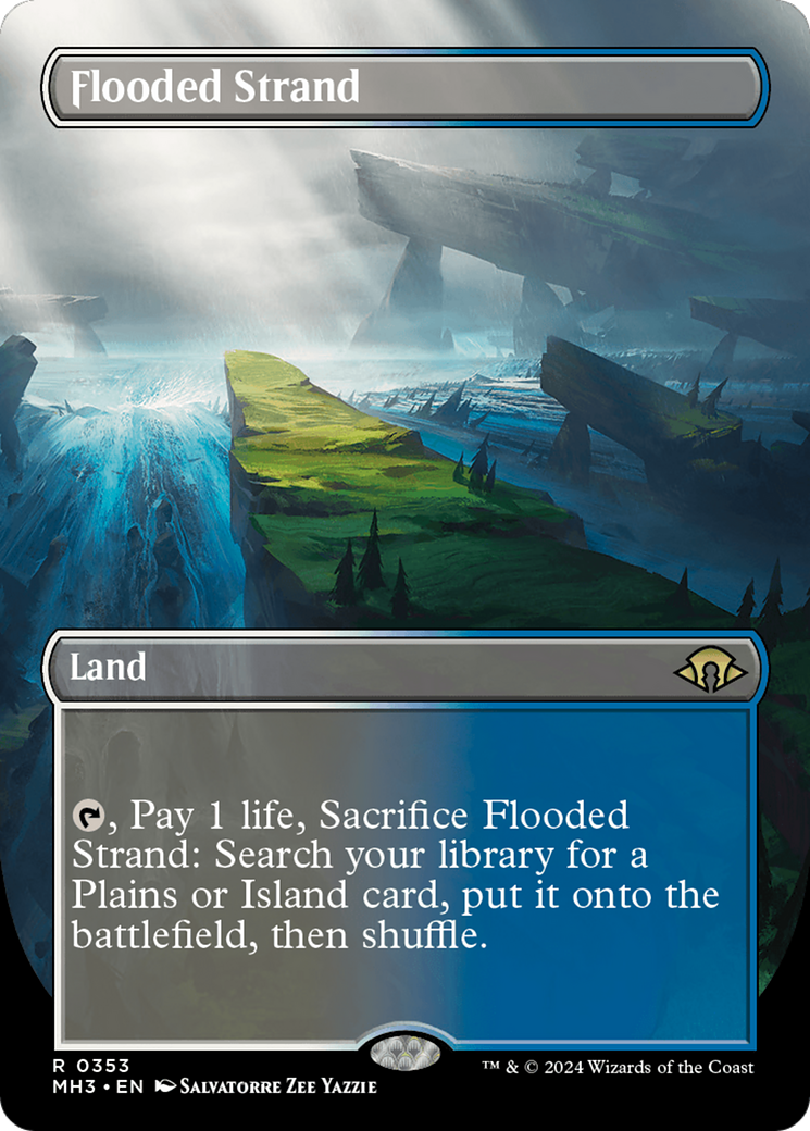 Flooded Strand (Borderless) (MH3-353) - Modern Horizons 3 (Borderless) | Grognard Games