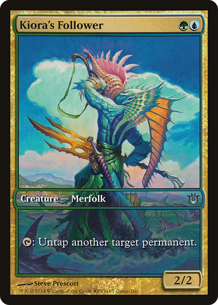 Kiora's Follower (Game Day) [Born of the Gods Promos] | Grognard Games
