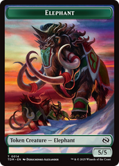 Elephant // Treasure Double-Sided Token [Tarkir: Dragonstorm Tokens] | Grognard Games