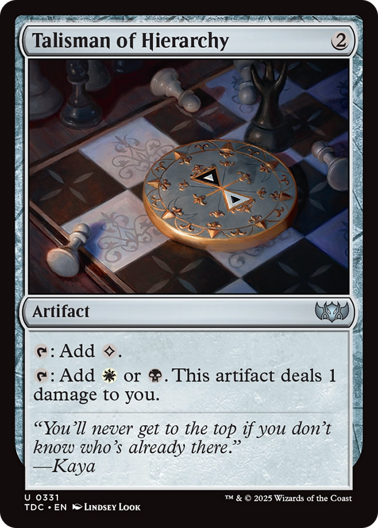 Talisman of Hierarchy [Tarkir: Dragonstorm Commander] | Grognard Games