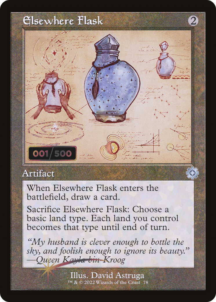 Elsewhere Flask (Retro Schematic) (Serial Numbered) [The Brothers' War Retro Artifacts] | Grognard Games