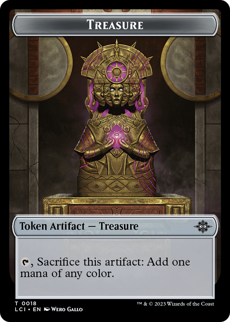 Treasure (0018) // Bat Double-Sided Token [The Lost Caverns of Ixalan Tokens] | Grognard Games