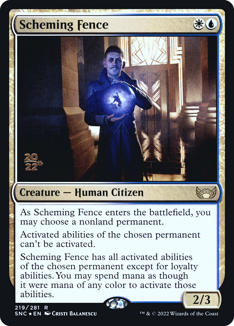 Scheming Fence [Streets of New Capenna Prerelease Promos] | Grognard Games