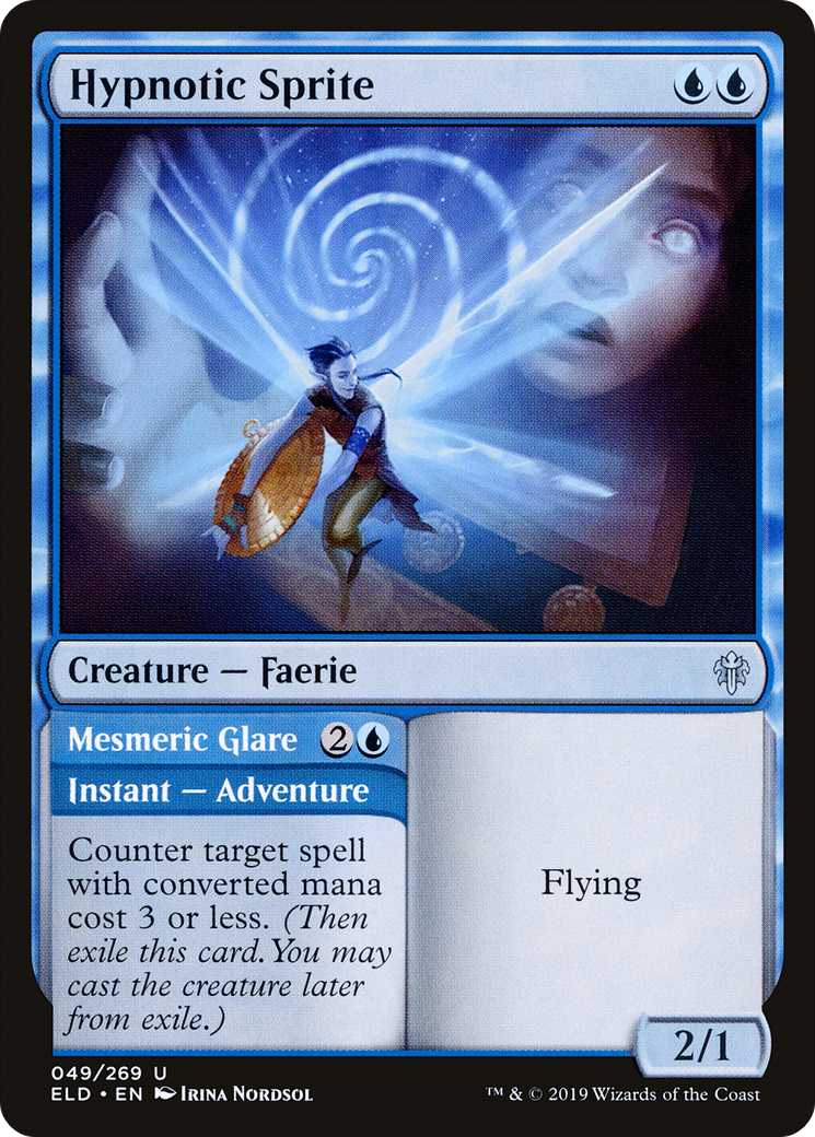 Hypnotic Sprite // Mesmeric Glare [Throne of Eldraine] | Grognard Games