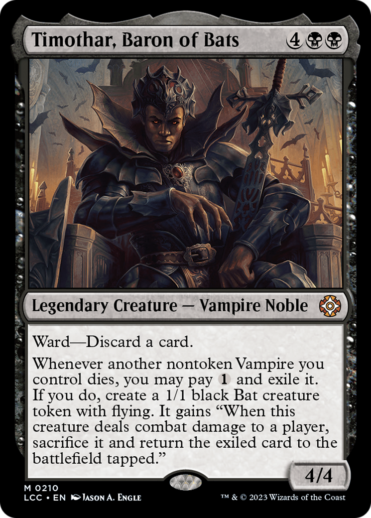Timothar, Baron of Bats [The Lost Caverns of Ixalan Commander] | Grognard Games