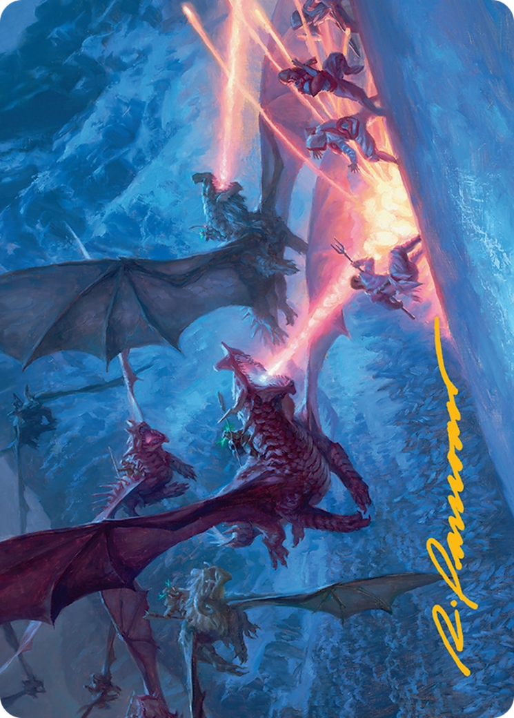Dragonback Assault Art Card (22/54) [Tarkir: Dragonstorm Art Series] | Grognard Games