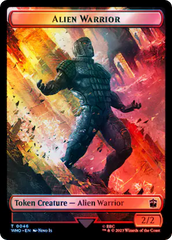 Alien // Alien Warrior Double-Sided Token (Surge Foil) [Doctor Who Tokens] | Grognard Games