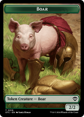 Boar // Manifest Double-Sided Token [Outlaws of Thunder Junction Commander Tokens] | Grognard Games