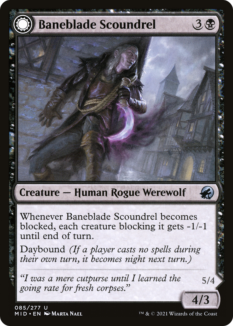 Baneblade Scoundrel // Baneclaw Marauder [Innistrad: Midnight Hunt] | Grognard Games