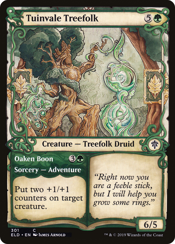Tuinvale Treefolk // Oaken Boon (Showcase) [Throne of Eldraine] | Grognard Games