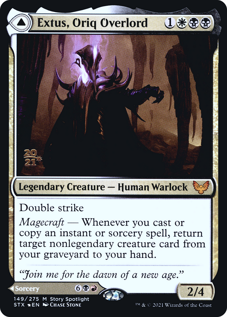 Extus, Oriq Overlord // Awaken the Blood Avatar [Strixhaven: School of Mages Prerelease Promos] | Grognard Games
