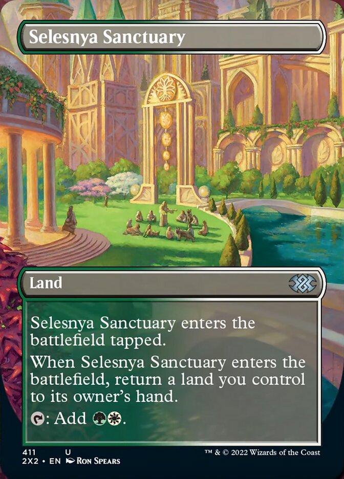 Selesnya Sanctuary (Borderless Alternate Art) [Double Masters 2022] | Grognard Games