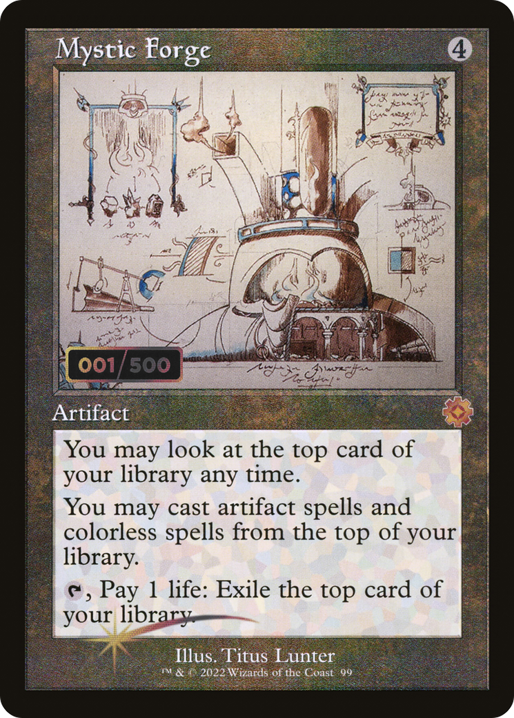 Mystic Forge (Retro Schematic) (Serial Numbered) [The Brothers' War Retro Artifacts] | Grognard Games