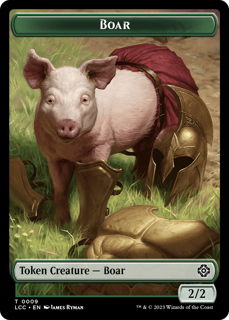 Boar // Merfolk (0003) Double-Sided Token [The Lost Caverns of Ixalan Commander Tokens] | Grognard Games