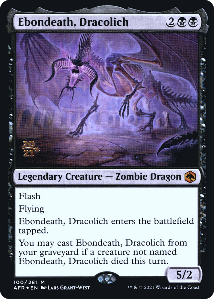 Ebondeath, Dracolich [Dungeons & Dragons: Adventures in the Forgotten Realms Prerelease Promos] | Grognard Games