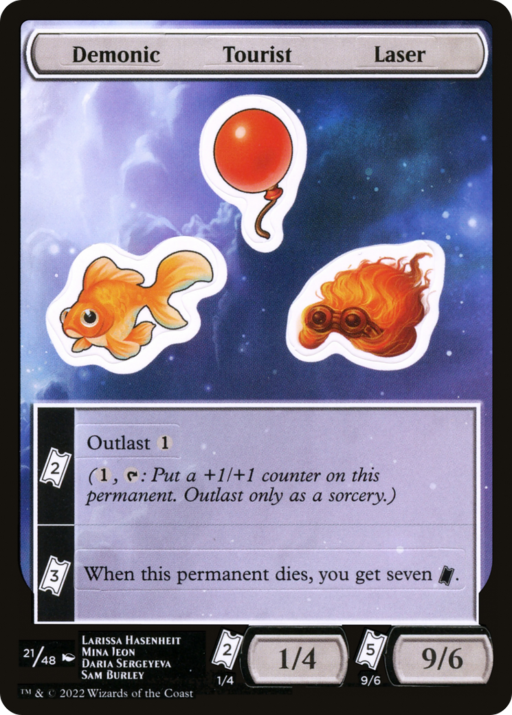Demonic Tourist Laser [Unfinity Stickers] | Grognard Games