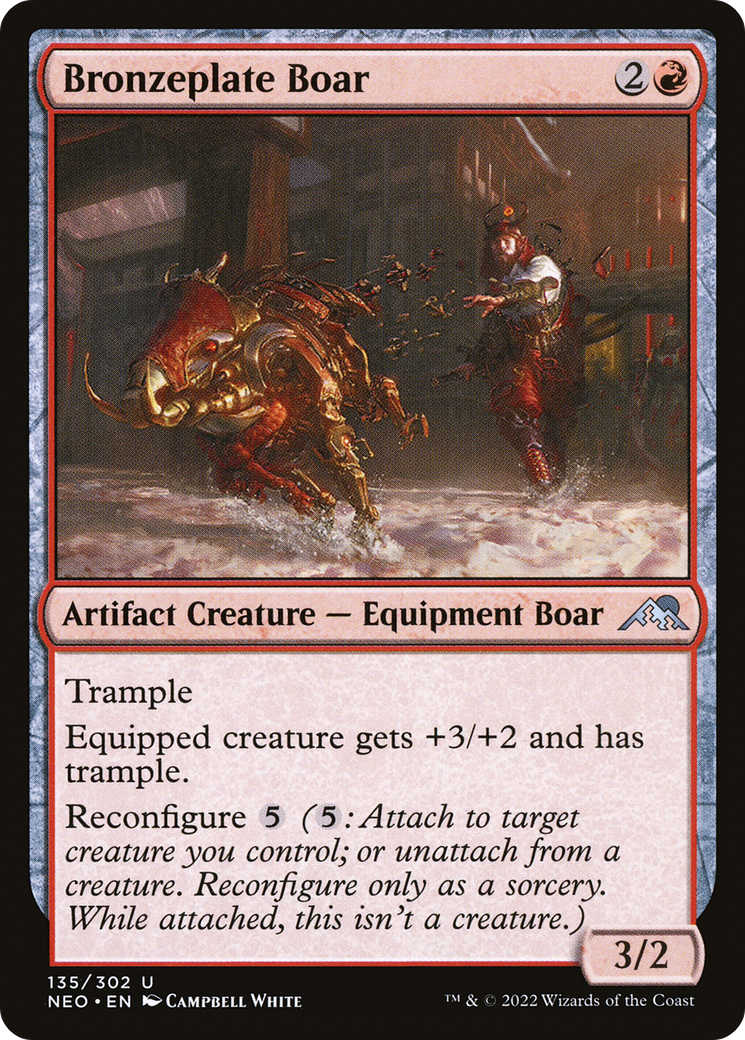 Bronzeplate Boar [Kamigawa: Neon Dynasty] | Grognard Games