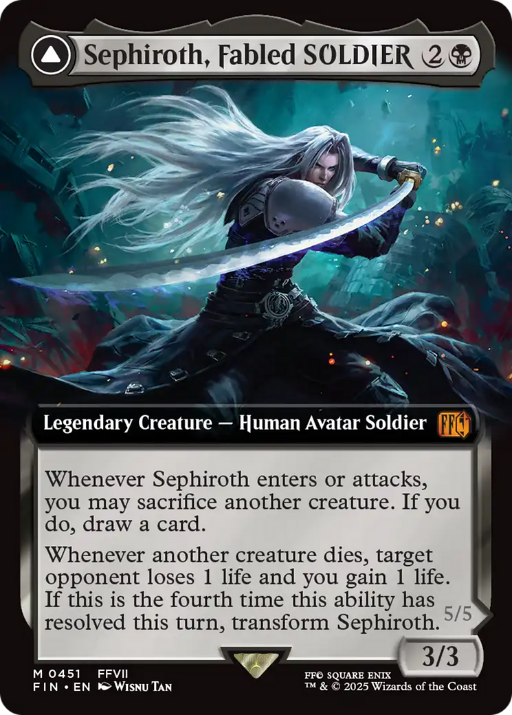 Sephiroth, Fabled SOLDIER // Sephiroth, One-Winged Angel (FIN-451) - FINAL FANTASY: (Extended Art) | Grognard Games
