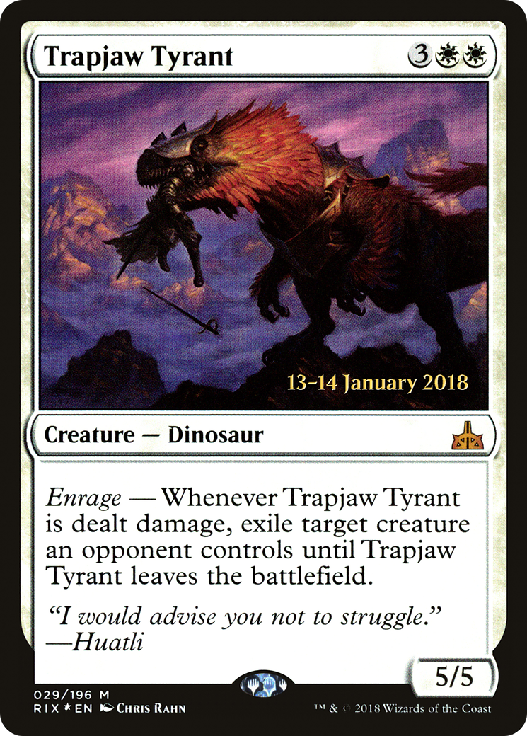 Trapjaw Tyrant [Rivals of Ixalan Prerelease Promos] | Grognard Games