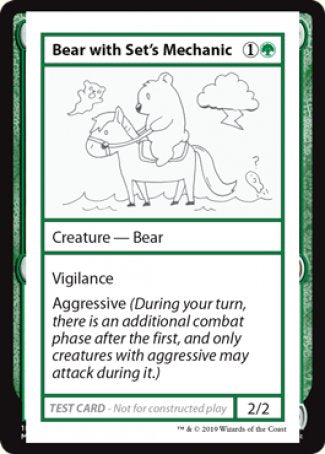 Bear with Set's Mechanic (2021 Edition) [Mystery Booster Playtest Cards] | Grognard Games