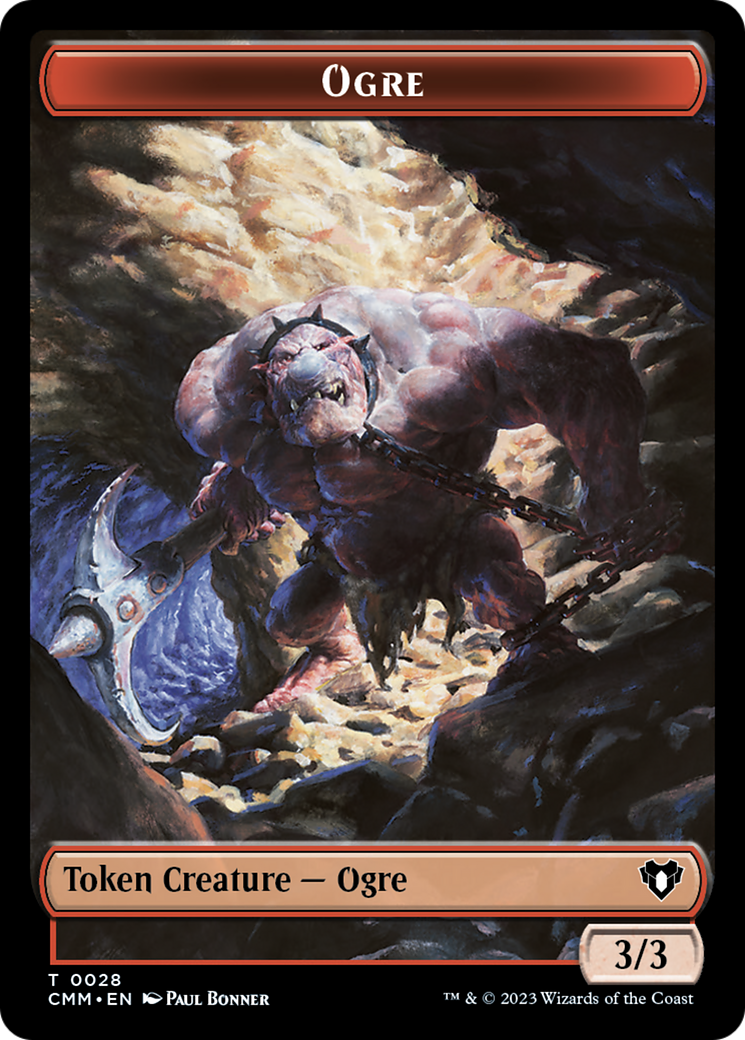 Treasure // Ogre Double-Sided Token [Commander Masters Tokens] | Grognard Games