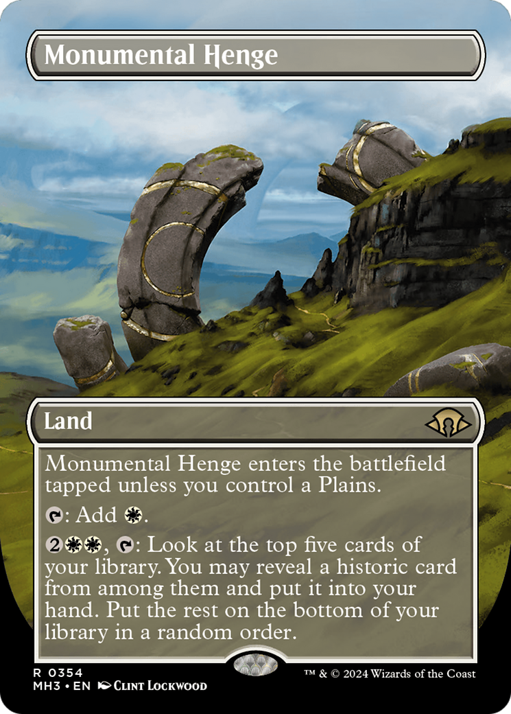 Monumental Henge (Borderless) [Modern Horizons 3] | Grognard Games