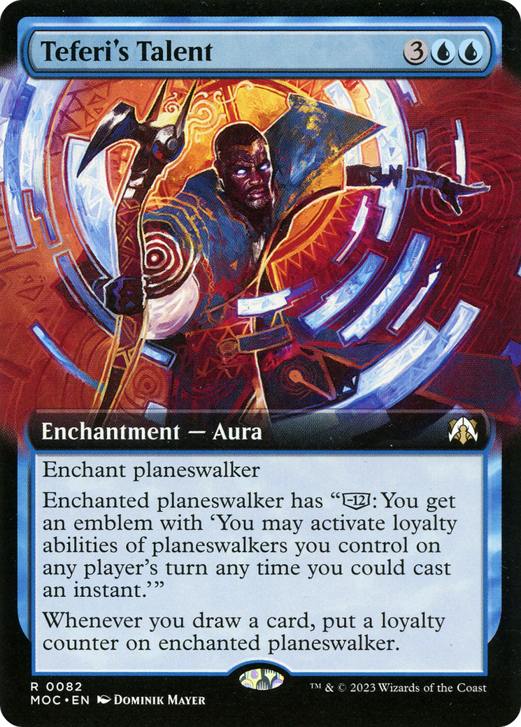 Teferi's Talent (MOC-082) - March of the Machine Commander: (Extended Art) Foil | Grognard Games