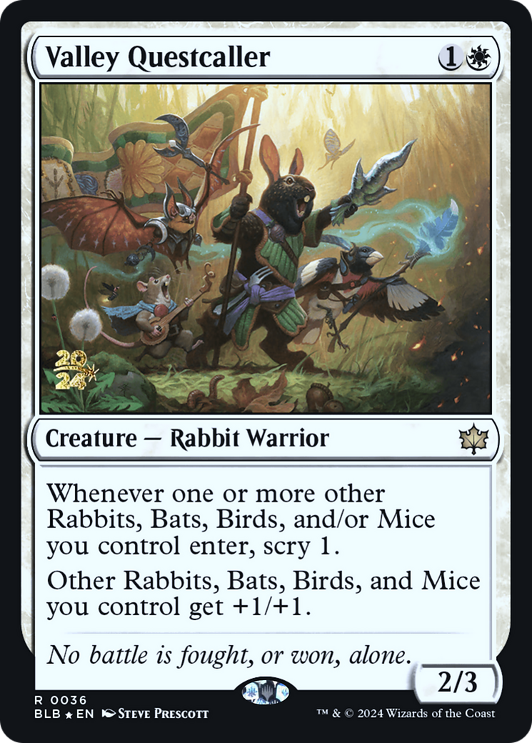Valley Questcaller [Bloomburrow Prerelease Promos] | Grognard Games