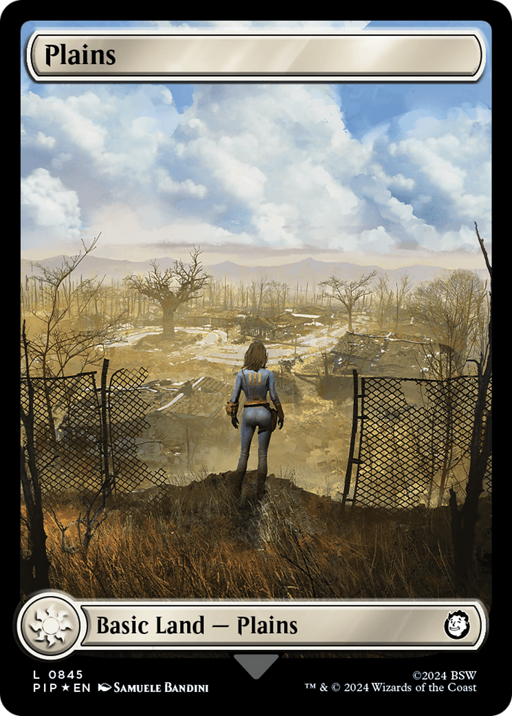 Plains (0845) (Surge Foil) [Fallout] | Grognard Games