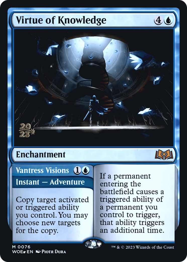 Virtue of Knowledge // Vantress Visions [Wilds of Eldraine Prerelease Promos] | Grognard Games
