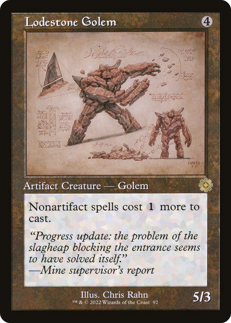 Lodestone Golem (Retro Schematic) [The Brothers' War Retro Artifacts] | Grognard Games