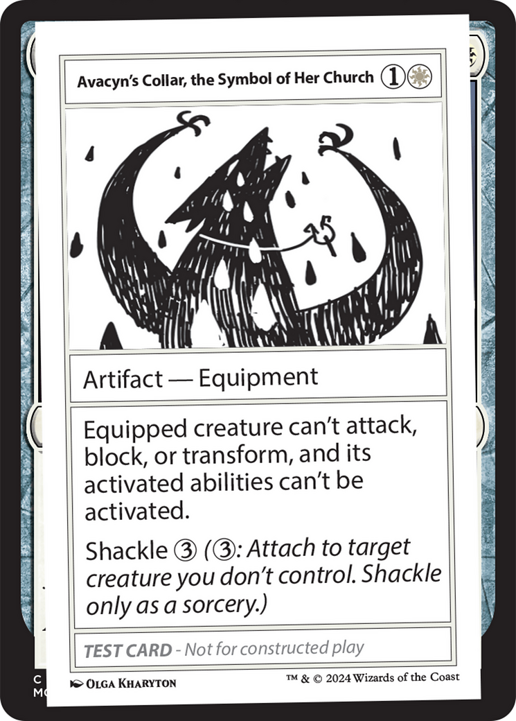 Avacyn's Collar, the Symbol of Her Church [Mystery Booster 2 Playtest Cards] | Grognard Games