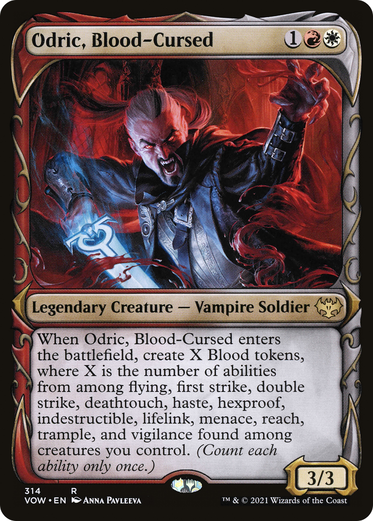 Odric, Blood-Cursed (Showcase Fang Frame) [Innistrad: Crimson Vow] | Grognard Games