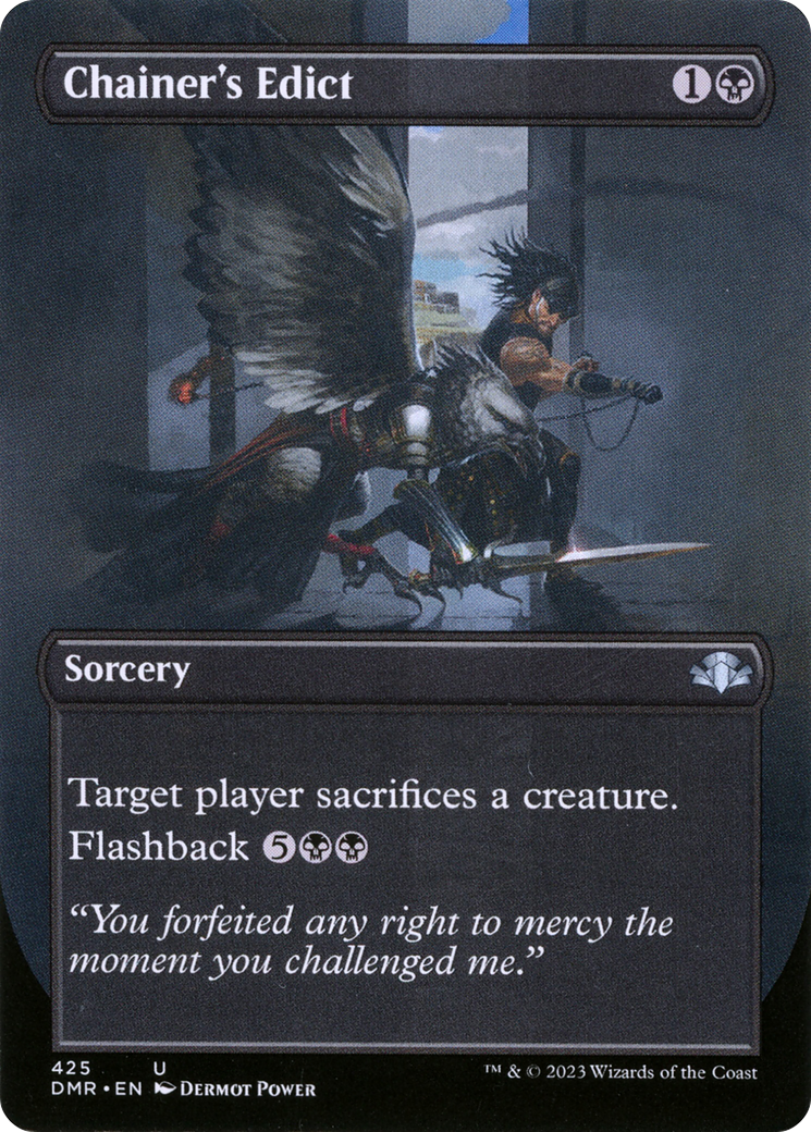 Chainer's Edict (Borderless Alternate Art) [Dominaria Remastered] | Grognard Games