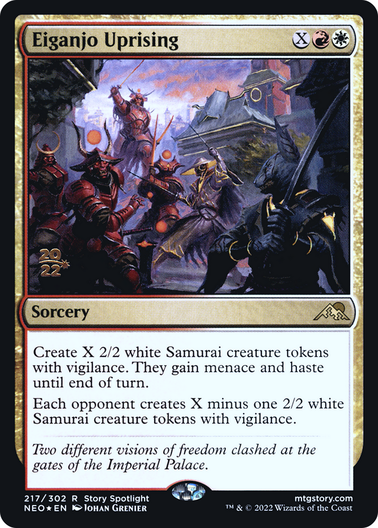 Eiganjo Uprising [Kamigawa: Neon Dynasty Prerelease Promos] | Grognard Games