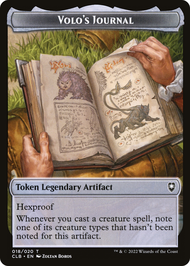 Volo's Journal Token [Commander Legends: Battle for Baldur's Gate Tokens] | Grognard Games