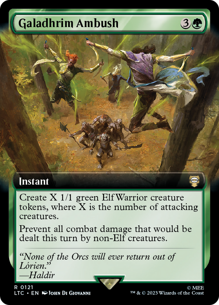 Galadhrim Ambush (LTC-121) - Tales of Middle-earth Commander: (Extended Art) Foil | Grognard Games