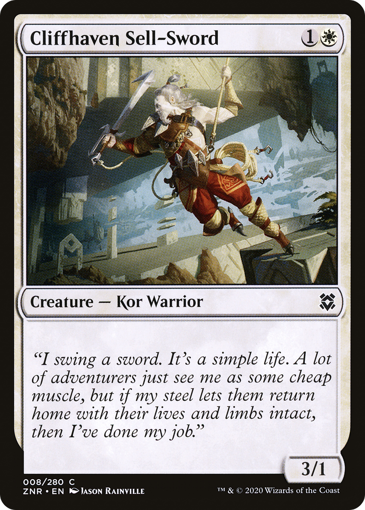 Cliffhaven Sell-Sword [Zendikar Rising] | Grognard Games