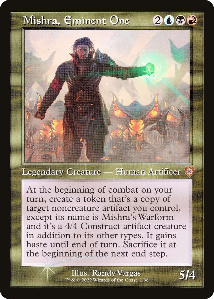 Mishra, Eminent One (001) (Retro) [The Brothers' War Commander] | Grognard Games