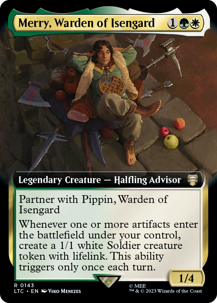 Merry, Warden of Isengard (LTC-143) - Tales of Middle-earth Commander: (Extended Art) Foil | Grognard Games