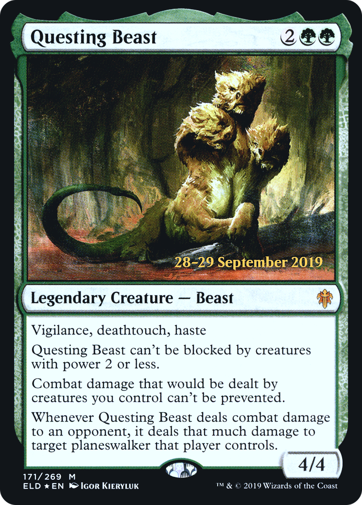 Questing Beast  [Throne of Eldraine Prerelease Promos] | Grognard Games
