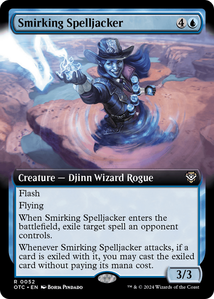 Smirking Spelljacker (Extended Art) [Outlaws of Thunder Junction Commander] | Grognard Games