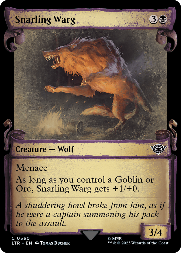 Snarling Warg [The Lord of the Rings: Tales of Middle-Earth Showcase Scrolls] | Grognard Games