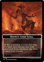 Bounty: Lord Fajjal // Bounty Rules Double-Sided Token [Outlaws of Thunder Junction Commander Tokens] | Grognard Games