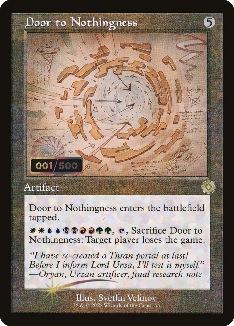 Door to Nothingness (Retro Schematic) (Serial Numbered) [The Brothers' War Retro Artifacts] | Grognard Games