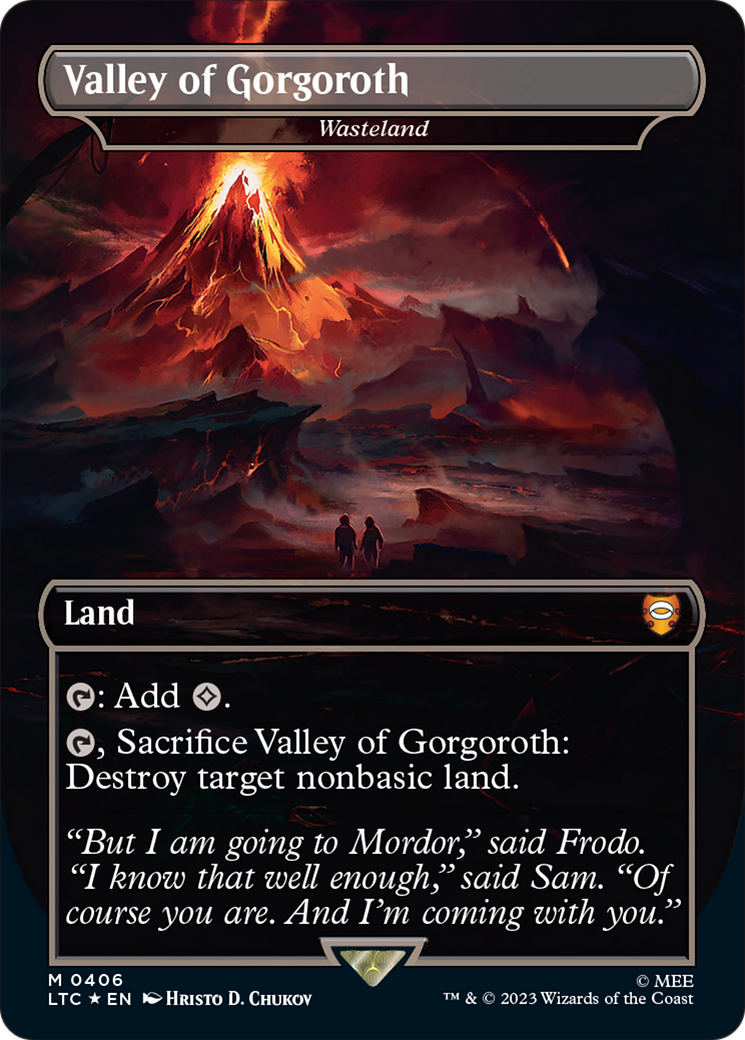 Valley of Gorgoroth - Wasteland (Surge Foil Realms and Relics) [The Lord of the Rings: Tales of Middle-Earth Commander] | Grognard Games