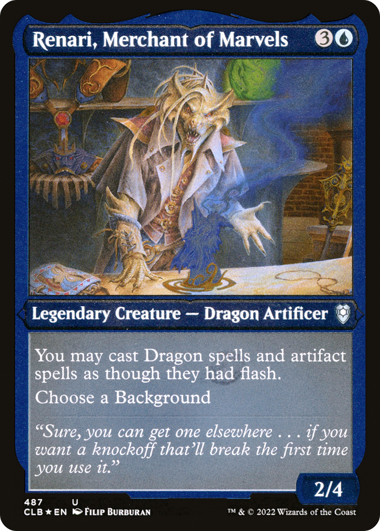 Renari, Merchant of Marvels (Foil Etched) (CLB-487) - Commander Legends: Battle for Baldur's Gate Foil | Grognard Games