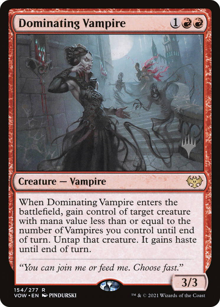Dominating Vampire (Promo Pack) [Innistrad: Crimson Vow Promos] | Grognard Games