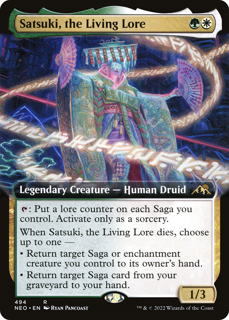 Satsuki, the Living Lore (Extended Art) [Kamigawa: Neon Dynasty] | Grognard Games