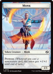 Bird // Monk Double-Sided Token [Tarkir: Dragonstorm Tokens] | Grognard Games